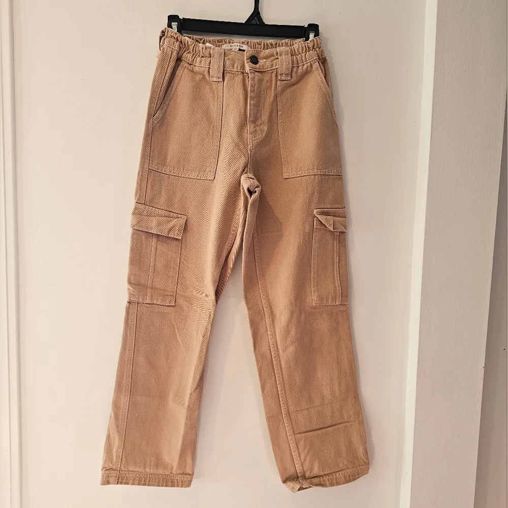 PacSun Cargo Pants Womens XS Tan Utility High Rise Straight Leg Streetwear Y2K